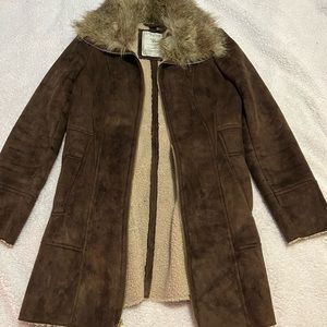 Faux suede, faux sheerling Guess jacket. Tried on, never worn.